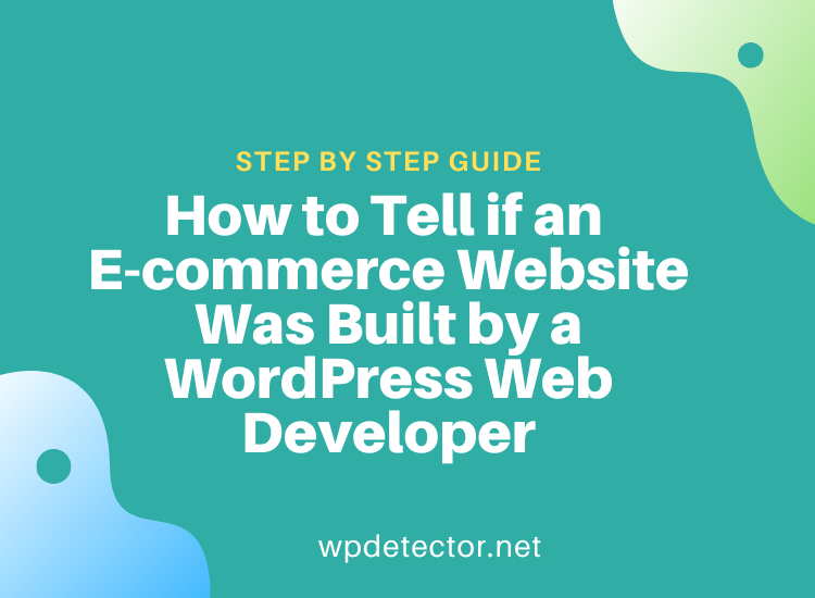 How to Tell if an E-commerce Website Was Built by a WordPress Web Developer
